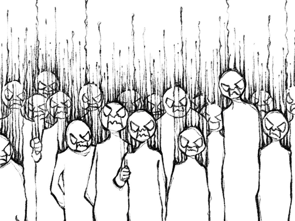 不満をこぼしたい民衆